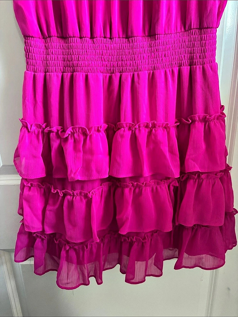 MSK Pink Ruffle Mini Dress NWT - Picture 3 of 4